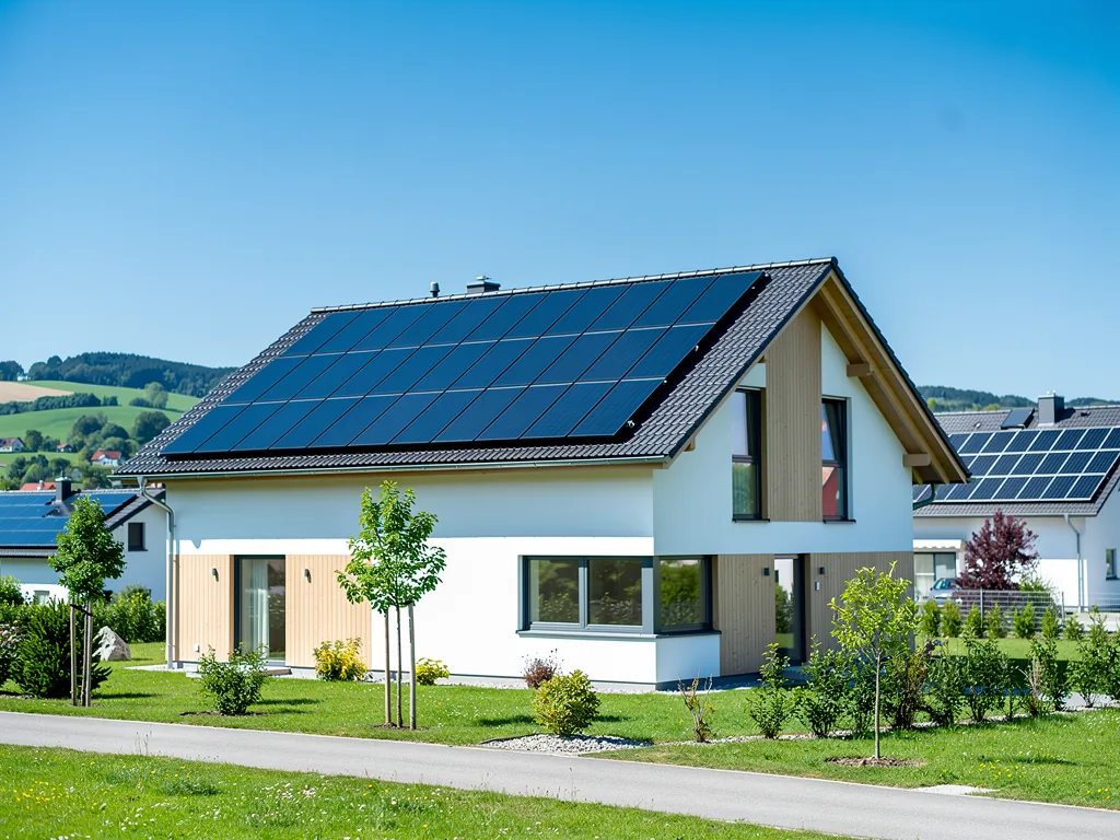Wie die PV Pflicht in Baden-Württemberg Neubauten und Dächer verändert Neubau in Baden-Württemberg mit PV-Anlage gemäß PV Pflicht für nachhaltige Dächer