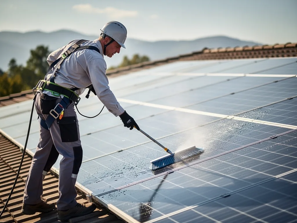Effektive PV Reinigung Anleitung für maximale Solarstromerträge Photovoltaikmodule bei der fachgerechten Reinigung zur Optimierung der Solarstromerträge