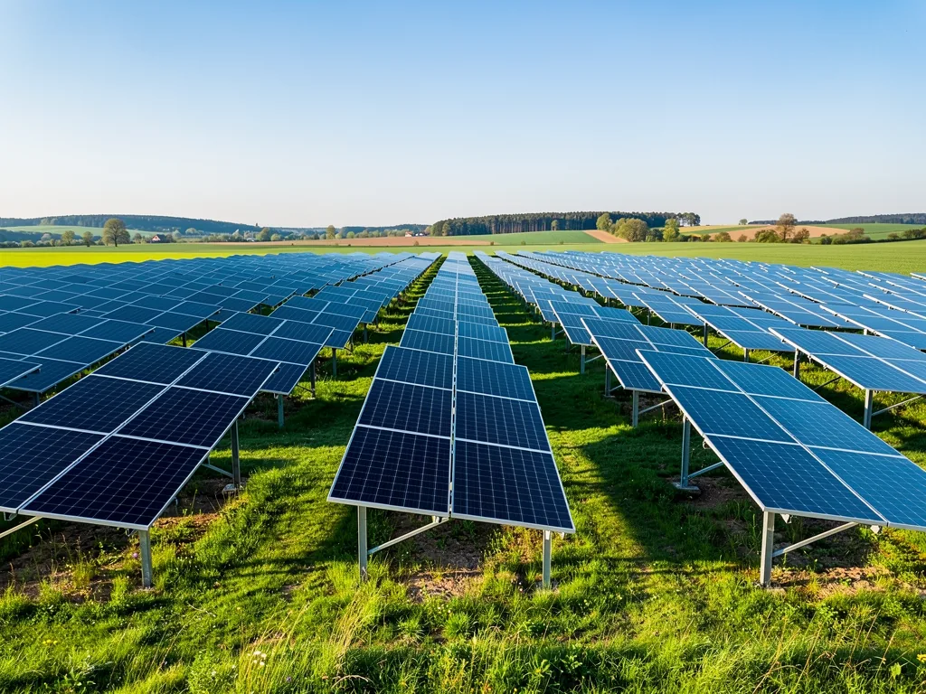 Effiziente Sachsen Photovoltaik Freiflächenanlagen für nachhaltige Energie Moderne Photovoltaik Freiflächenanlage in Sachsen für nachhaltige Energiegewinnung