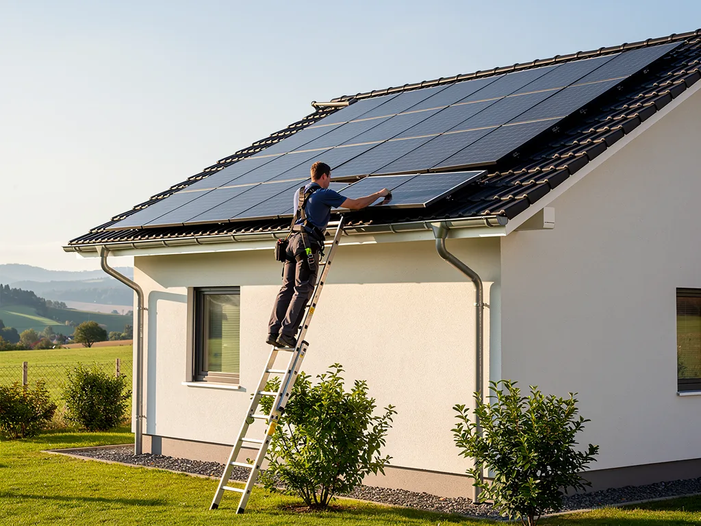 Was Eigentümer zur Sachsen Photovoltaik Pflicht 2026 wissen sollten Neubau mit moderner Photovoltaikanlage in Sachsen vor dem Hintergrund der Pflicht 2026