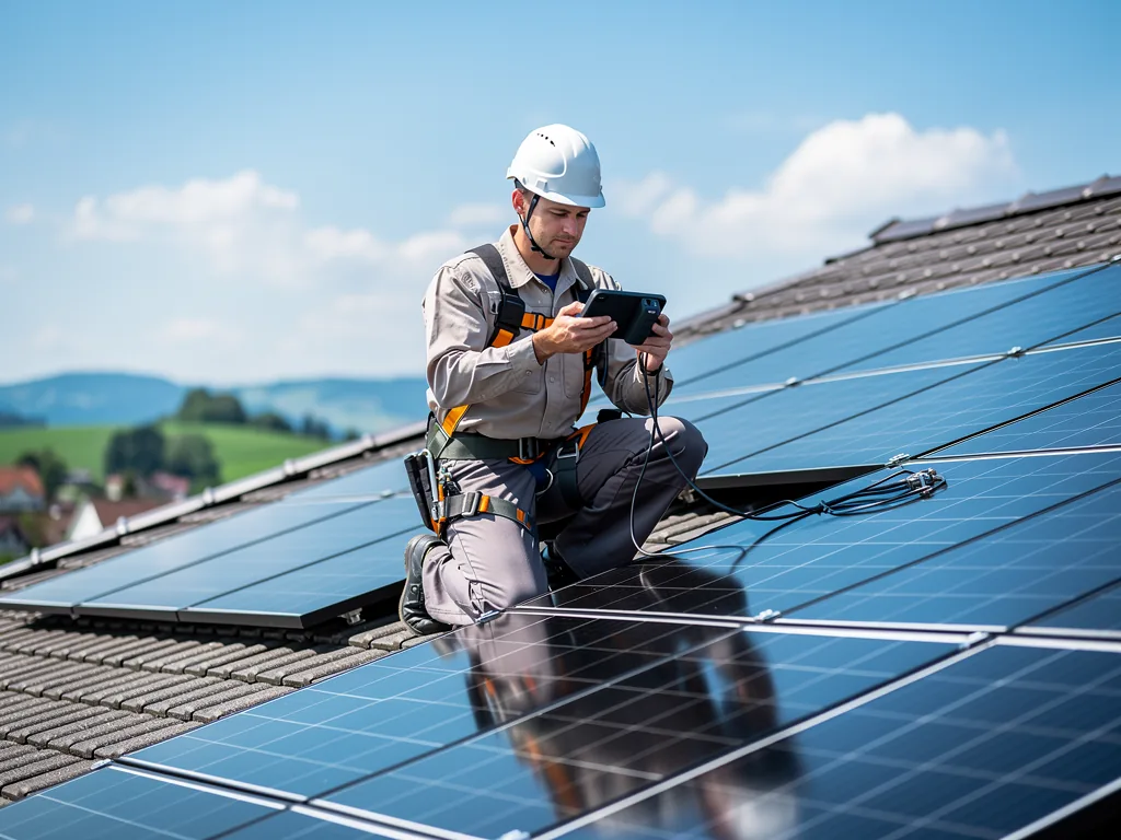 Sachverständiger Photovoltaik Bayern für qualifizierte Anlagenprüfung und Beratung Sachverständiger prüft Photovoltaikanlage in Bayern für sichere und nachhaltige Nutzung
