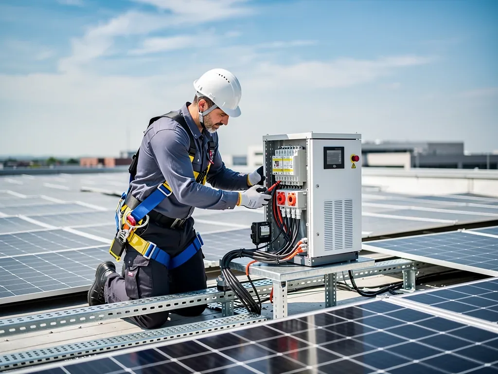 Sicherheit PV Notstrom zuverlässig gewährleisten durch effektiven Brandschutz Photovoltaikanlage mit Notstromsystem und integriertem Brandschutz zur Sicherheit