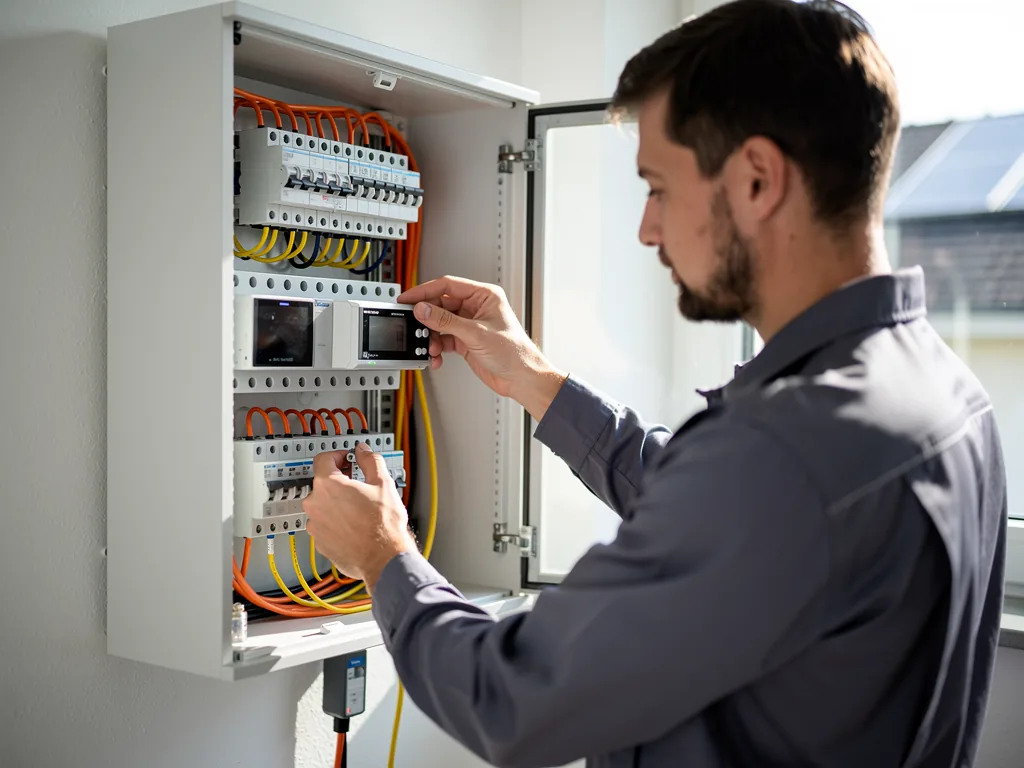 Smart Meter Photovoltaik im Zählerschrank integrieren und nutzen Smart Meter Photovoltaik Installation im modernen Zählerschrank für effiziente Messung