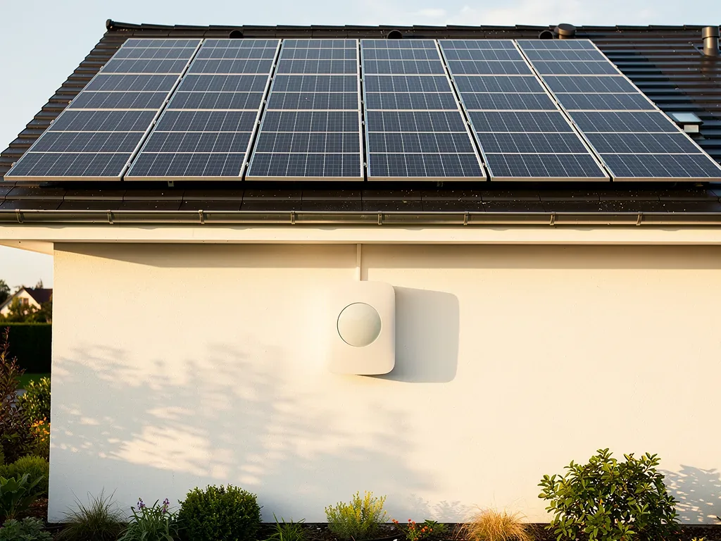 Solarstrom einspeisen und Einspeisevergütung 2026 richtig nutzen Solaranlage bei Sonnenaufgang zur Einspeisung von Solarstrom ins Netz 2026