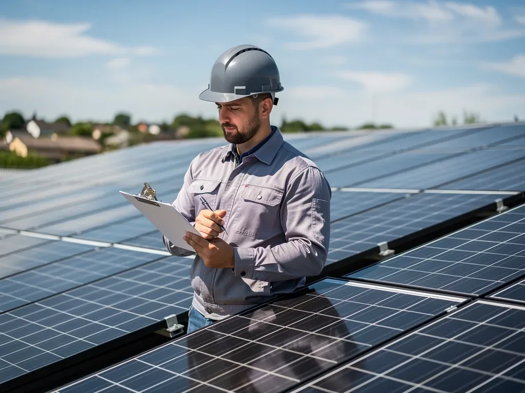 Photovoltaik-Beratung: Wie ich den richtigen Solarteur finde Erfahrene Solarberater bei Besprechung zur Auswahl des richtigen Solarteurs