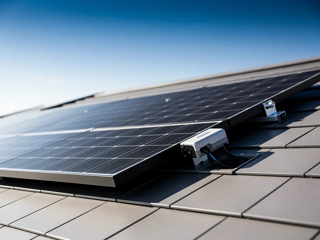 Sunpower Maxeon 6 AC Bewertung im Test Erfahrungen mit Premium-Solarmodulen Sunpower Maxeon 6 AC Premium-Solarmodul mit integriertem Mikro-Wechselrichter auf Dach