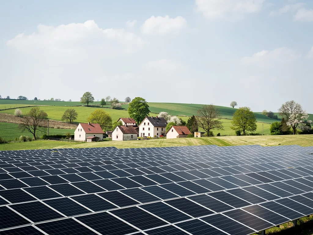 Thüringer Solarkraftwerke im Fokus aktuelle Entwicklungen und Potenziale Luftaufnahme eines modernen Thüringer Solarkraftwerks mit Photovoltaikmodulen und grüner Umgebung