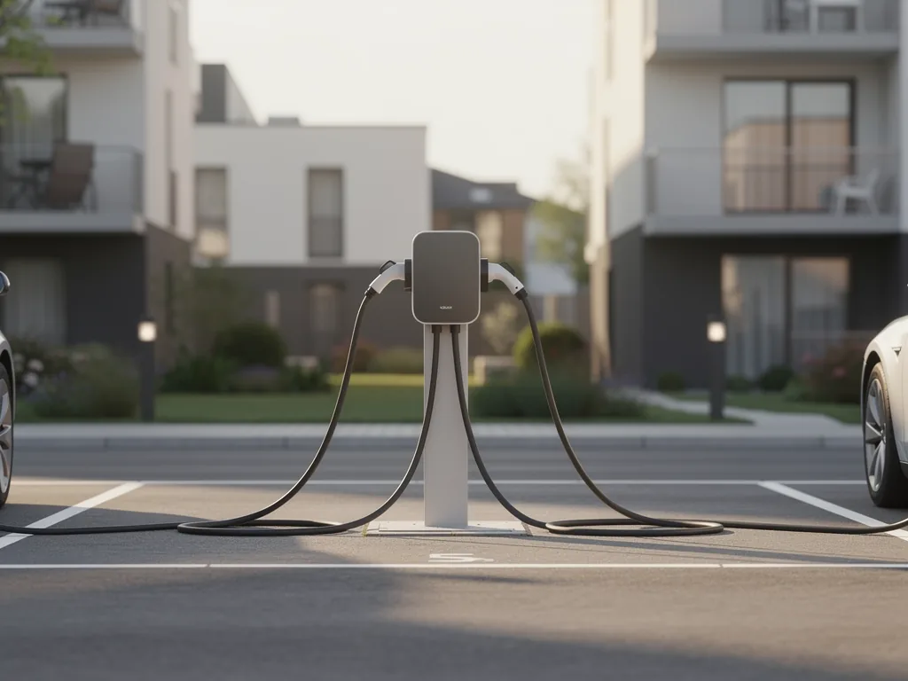 Effiziente Energienutzung durch Wallbox Sharing in Wohnanlagen etablieren Gemeinschaftliche Wallbox Ladestationen in Wohnanlagen für effiziente Energienutzung
