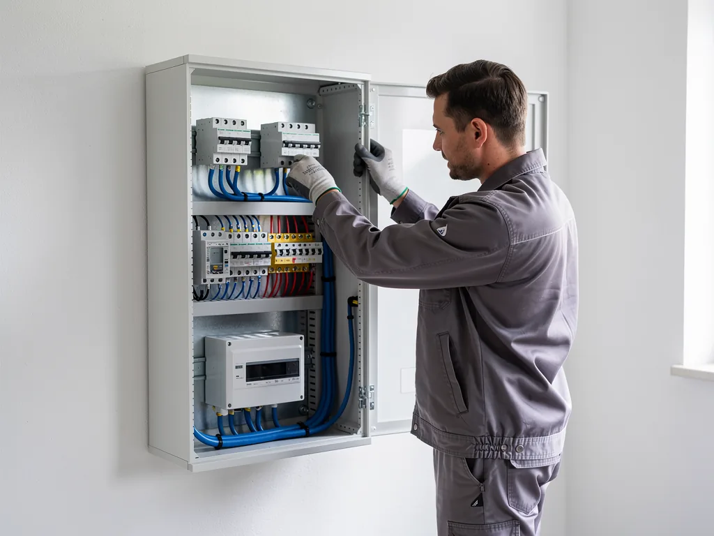 Zählerschrank PV Notstrom optimal absichern und fachgerecht installieren Fachgerecht installierter Zählerschrank für sichere PV-Notstromversorgung bei Netzausfall