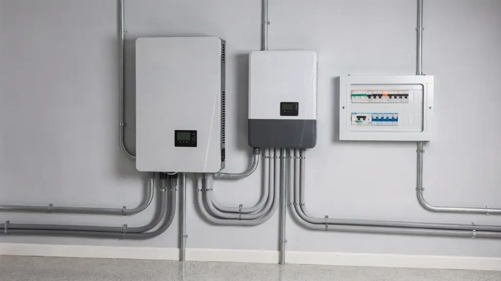 Welche Batteriegröße ist für Notstrom sinnvoll? Heimischer Batteriespeicher und Wechselrichter zur Notstromversorgung in einem Technikraum.