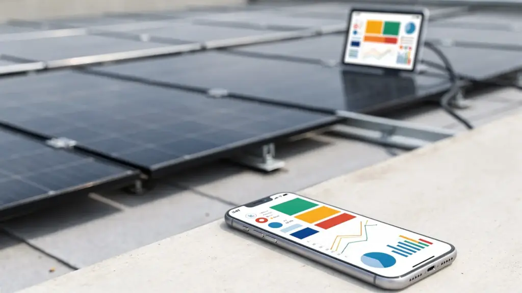 PV Monitoring nach der Inbetriebnahme: Werte, Apps und Warnsignale PV-Monitoring nach der Inbetriebnahme: Solaranlage mit Monitoring-App und Anzeigewerten