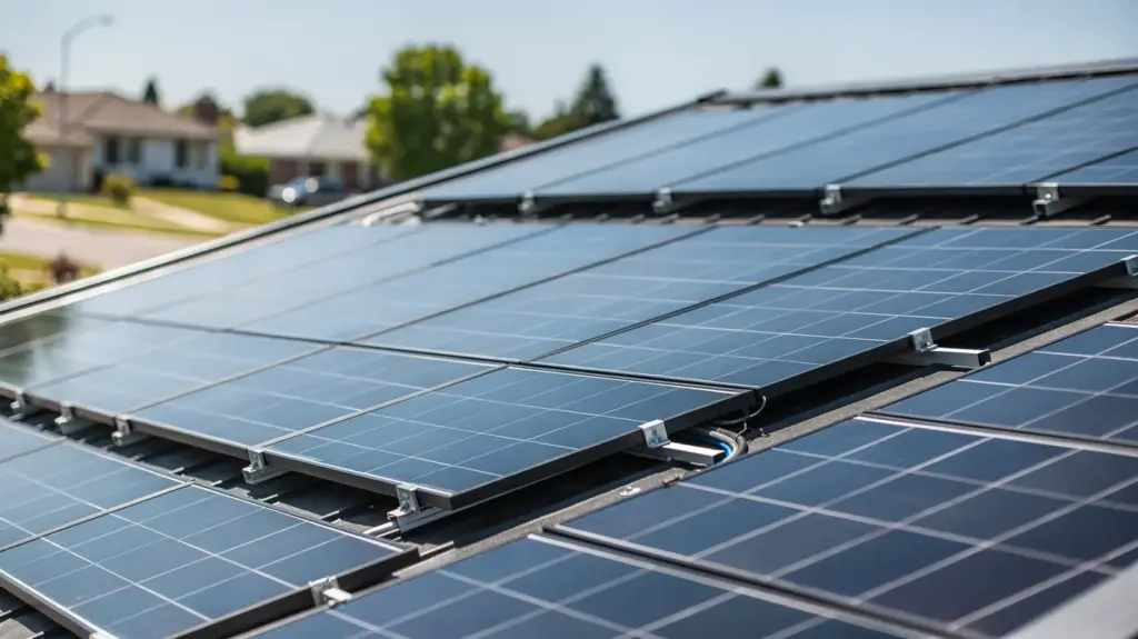 Solarmodule Erfahrungen: Woran gute Module im Alltag auffallen Solarmodule auf einem Hausdach als Beispiel für gute Solarmodule im Alltag