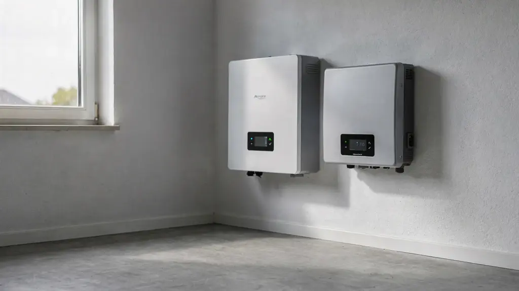 Stromspeicher Kosten mit Einbau: Was kostet ein Batteriespeicher für Photovoltaik? Batteriespeicher für Photovoltaik im Technikraum mit Wechselrichter und installierter Anlage