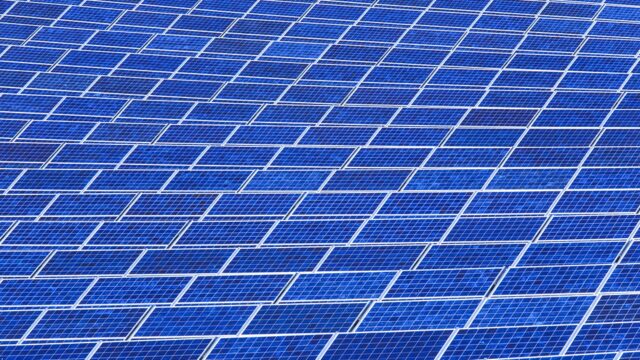 Solarmodule auf Kurzschienen über einem Trapezblechdach